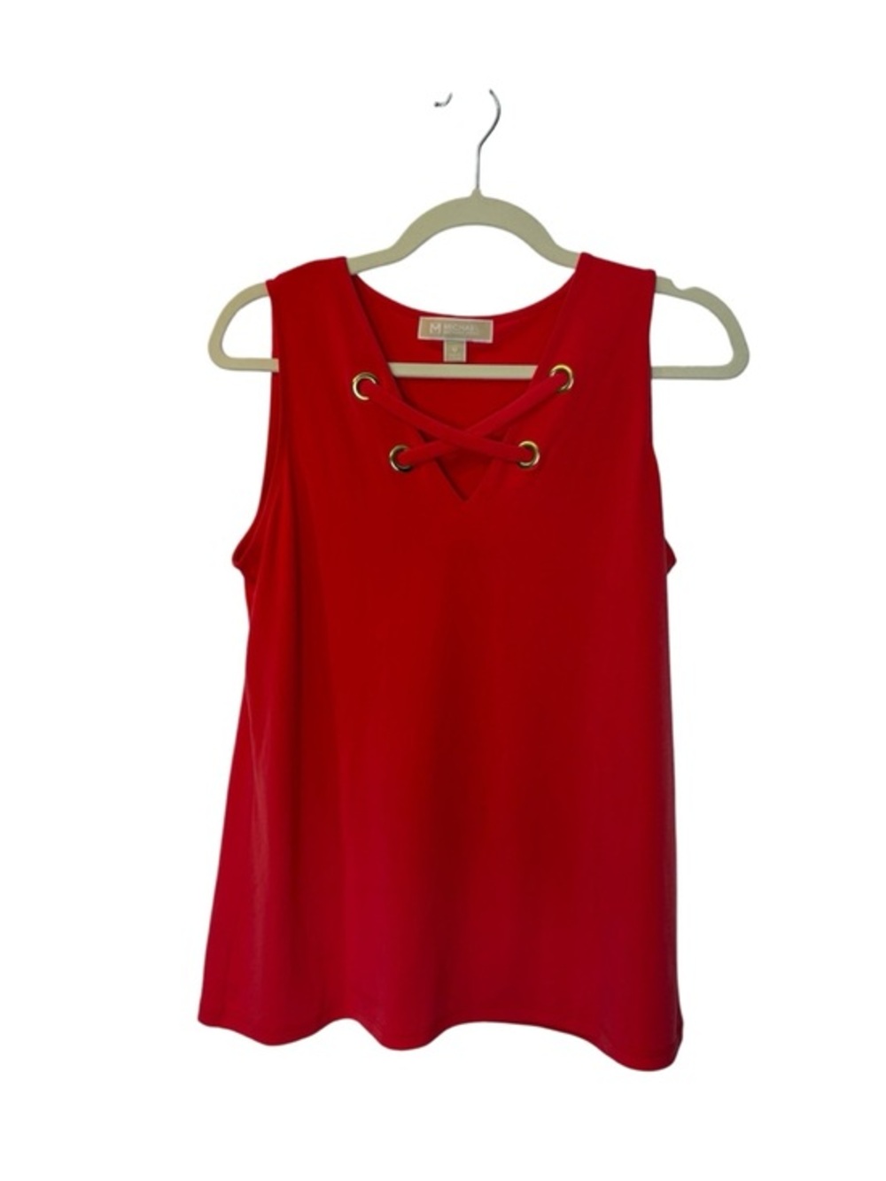⭐️ Michael Kors coral Lace-Up V-Neck Sleeveless Top - size Medium